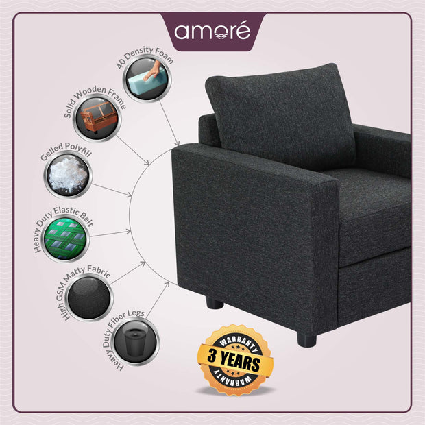 one seater sofa features
